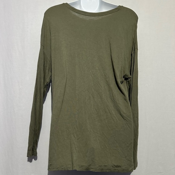 Style & Co Green Oversized Long Sleeve Blouse, L - Picture 2 of 3